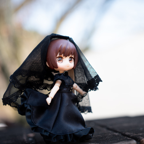 本店は オフショル風ブラウス・黒（1/12ドール服 ねんどろいどどーる クラフト・布製品