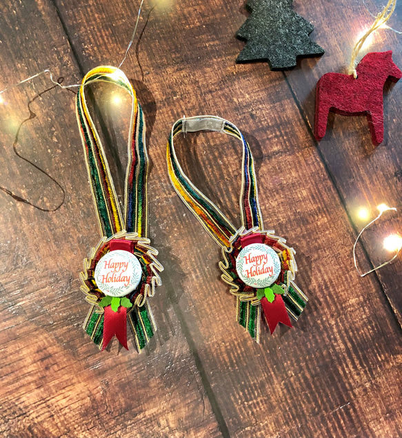 クリスマス限定】クリスマスロゼット ロゼットリボン ペット