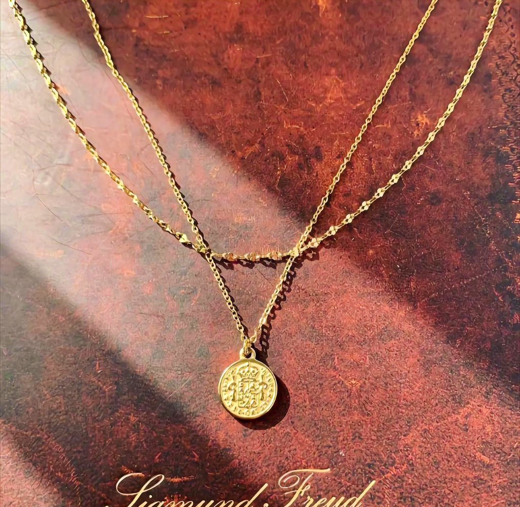 ❣️￥700お得 コイン✴︎ ペタル  2連 ネックレス　サージカルステンレス Creemaあんしん匿名便2025