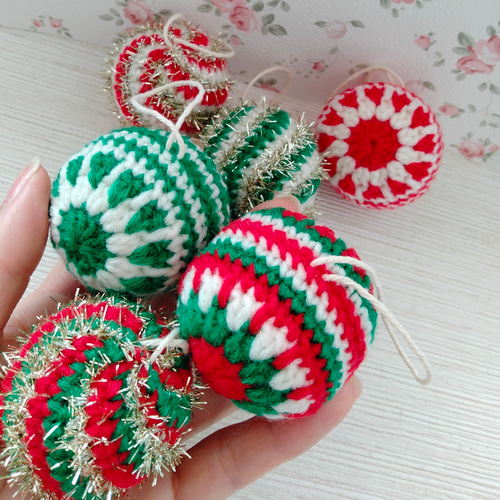 クリスマス クリスマスボール ガーランド オーナメント あみぐるみ