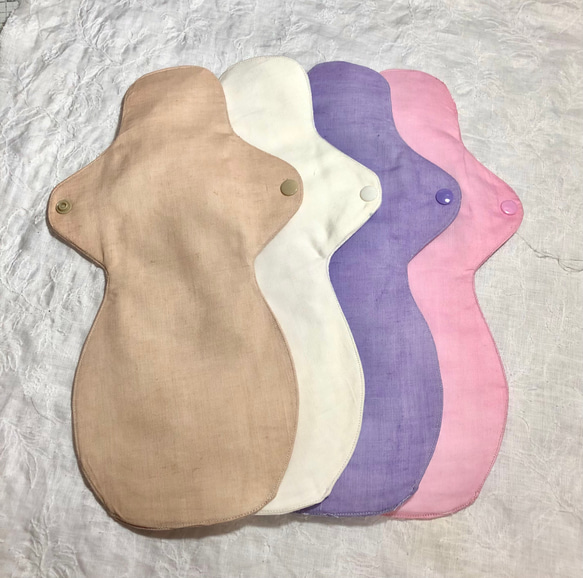 麻布ナプキン　Lサイズ　1枚　麻100% 尿漏れ　パッド　ハンドメイド　防水　布ナプキン 4枚目の画像