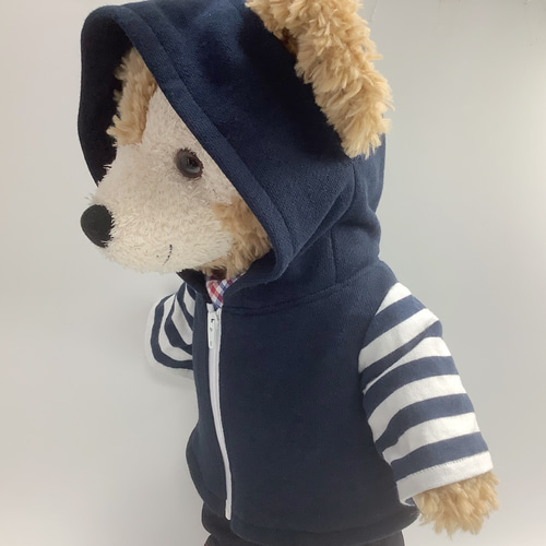 Sサイズダッフィー パーカー紺 ダッフィー洋服 ダッフィー