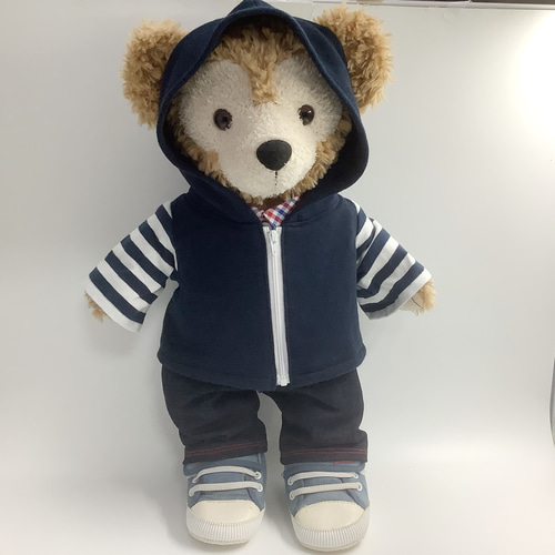 Sサイズダッフィー パーカー紺 ダッフィー洋服 ダッフィー