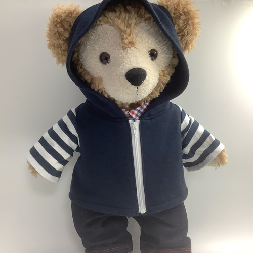 Sサイズダッフィー パーカー紺 ダッフィー洋服 ダッフィー Sサイズダッフィー パーカー紺 ダッフィー洋服 ダッフィー