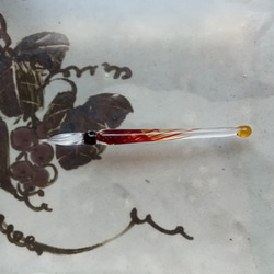 ガラスペン「炎」　ガラス製スポイト付属（約1ｍｌ） 1枚目の画像
