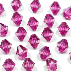 お徳用 プラビーズ アクリルビーズ ソロバン型 ８ｍｍ アメジスト 紫色 ２０グラム入り 2枚目の画像