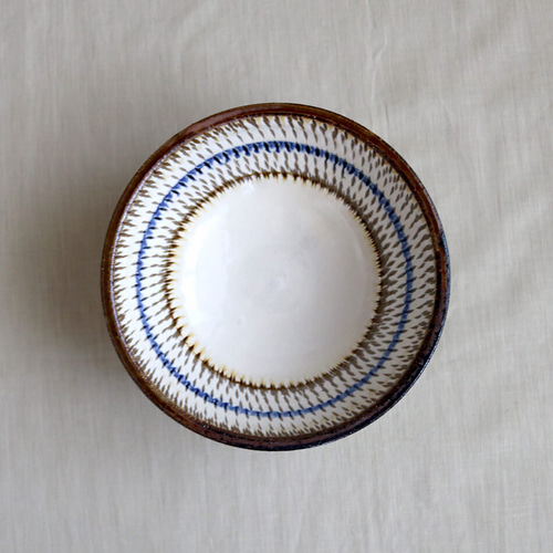 鉢 小代焼 飛び鉋の鉢 五寸鉢 5寸鉢 丼 どんぶり うどん皿 ラーメン皿