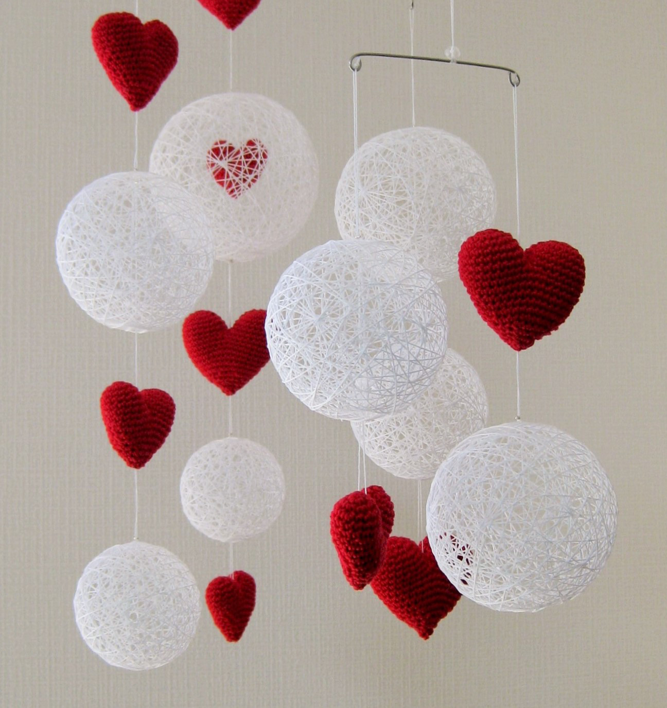 ♥ ハート ♥　糸玉モビール 6,083円