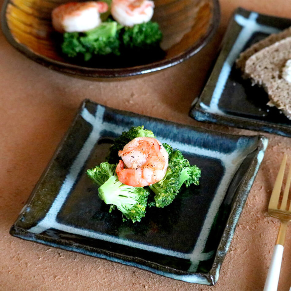 大次郎方盤 方盤 大次郎燒 藤本窯 Naoyuki Inoue 餐具 單賣 陶器餐具 藝術家時尚日本餐具 第5張的照片