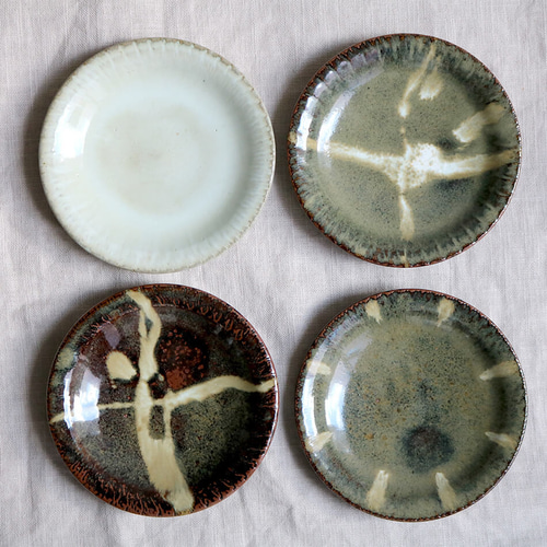 取り皿 小代焼 小代本谷ちひろ窯 リム皿 小皿 3種類から選べる 調味料