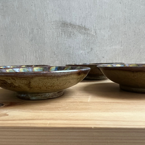 小皿三彩 小代焼 小代本谷ちひろ窯 小皿 小鉢 取り皿 調味料入れ