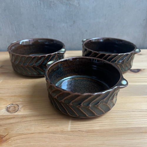 鉢 小代焼 耳付き筒浅鉢 小代本谷ちひろ窯 小皿 ココット 和食器