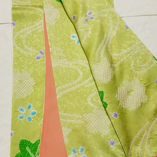 【美品】　帯　レトロ　希少　昭和　ヴィンテージ　黄緑　緑　白 帯レトロ希少昭和ヴィンテージ黄緑緑白