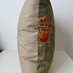 クッションカバー　45×45  anemone アネモネ　ウィリアムモリス　オレンジ系 2枚目の画像