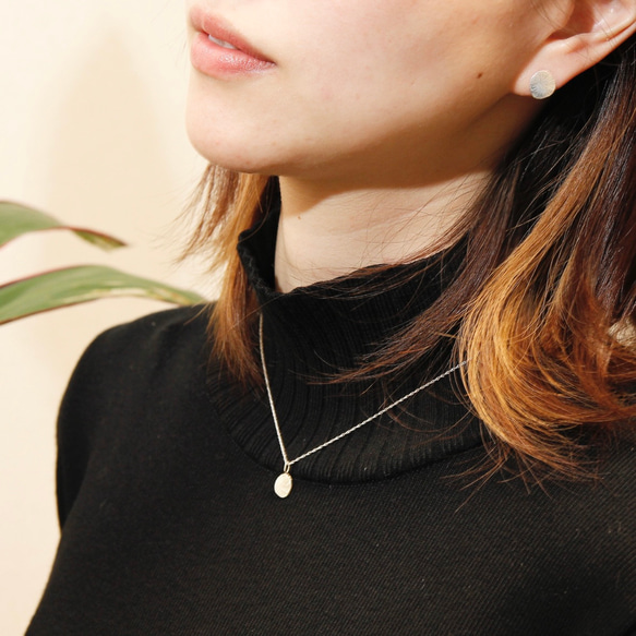新春福袋2024 halo necklace & pierced earrings　シルバー 5枚目の画像