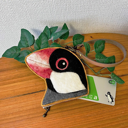 ＊受注制作(羽色変更可能)＊COIN PURSE(小銭入れ) / 文鳥・桜 3枚目の画像