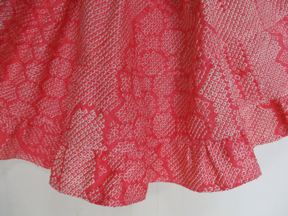 ７５０４　絞りの羽織で作ったミニスカート　＃送料無料 11枚目の画像