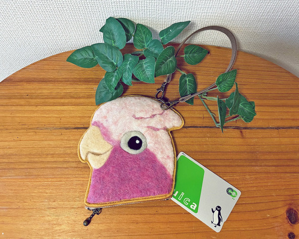 ＊受注制作(羽色変更可能)＊COIN PURSE(小銭入れ) / モモイロインコ 3枚目の画像