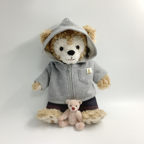 SSダッフィー本格パーカー 紺 ボーダー ダッフィー洋服