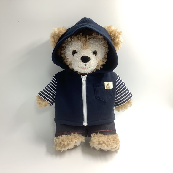 SSダッフィー本格パーカー 紺 ボーダー ダッフィー洋服 SSダッフィー本格パーカー 紺 ボーダー ダッフィー洋服