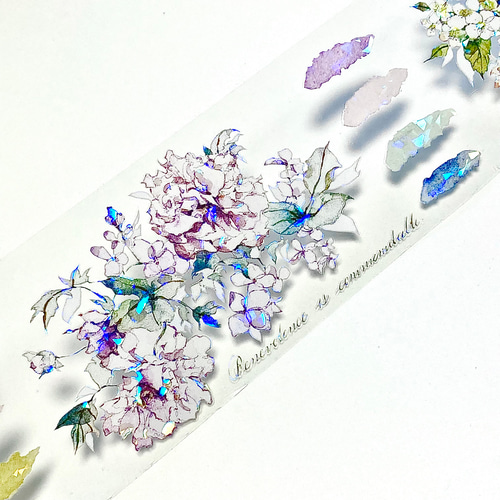 海外マスキングテープ　薔薇　花等　切り売り　中古　巻き売り　装飾マステ　10個 コラージュ 素材 マスキングテープ マステ 花 フラワー 植物 バラ 薔薇