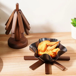 木製　コースター　鍋敷き　カフェ　コーヒー　シンプル　おしゃれ　インテリア　北欧　鍋敷き　ウッド 7枚目の画像
