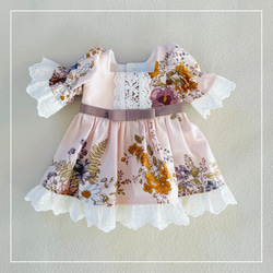 【ソランちゃん 服  レミンちゃん 服 メルちゃん 服】スクエアネック　ワンピース 4枚目の画像