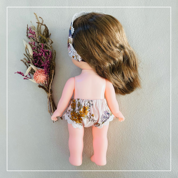 【ソランちゃん 服  レミンちゃん 服 メルちゃん 服】スクエアネック　ワンピース 7枚目の画像