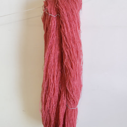 手紡ぎ手織り(羊毛)100% マフラー  メリノピンク 10枚目の画像