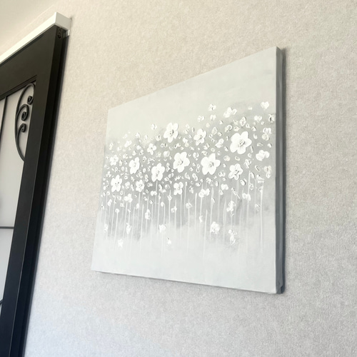 現代アート 53×45.5㎝ 花 モダン アートパネル インテリア 抽象
