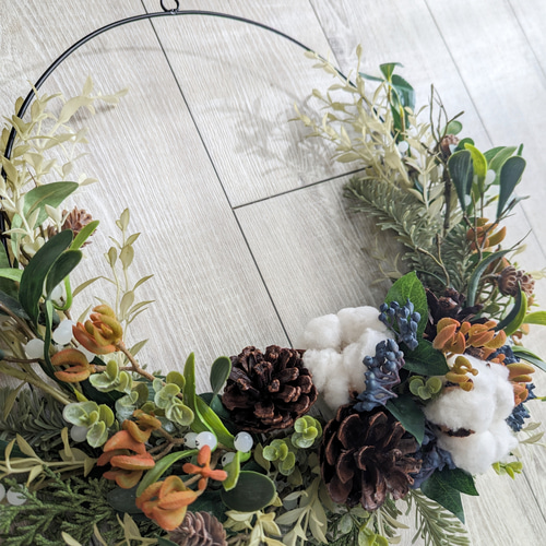 11.宿り木リース クリスマス超早割【宿り木のワイヤーリース