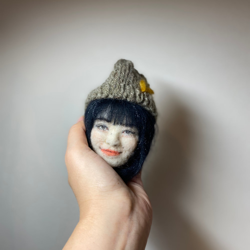羊毛フェルトで作る 立体の推し面(メン) #羊毛フェルト＃オブジェ立体
