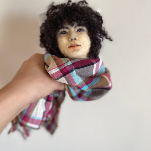 羊毛フェルトで作る 立体の推し面(メン) #羊毛フェルト＃オブジェ立体