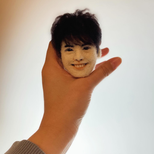 羊毛フェルトで作る 立体の推し面(メン) #羊毛フェルト＃オブジェ立体