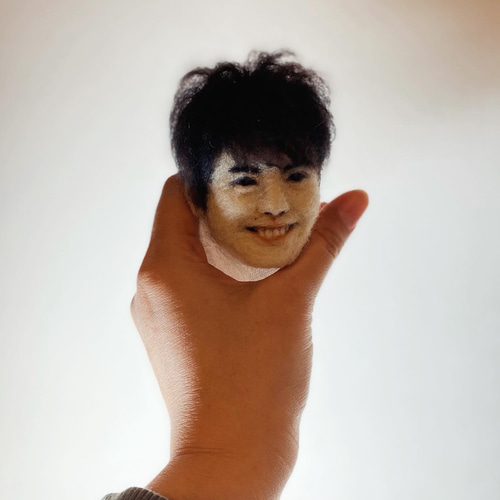 羊毛フェルト　オーダー　顔半立体 羊毛フェルトで作る 立体の推し面(メン) #羊毛フェルト