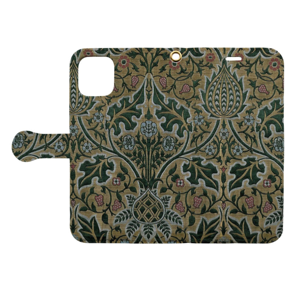 【モリス柄最多の品揃え　高精細画像使用】iPhoneケース　Morris Furnishing Fabric　手帳型 5枚目の画像
