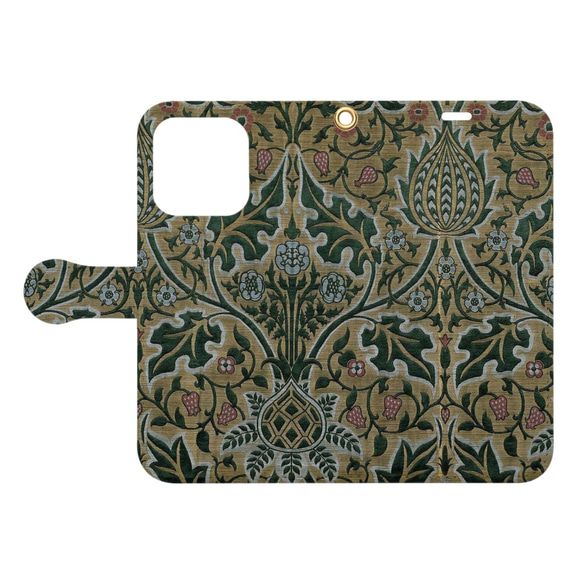 【モリス柄最多の品揃え　高精細画像使用】iPhoneケース　Morris Furnishing Fabric　手帳型 2枚目の画像