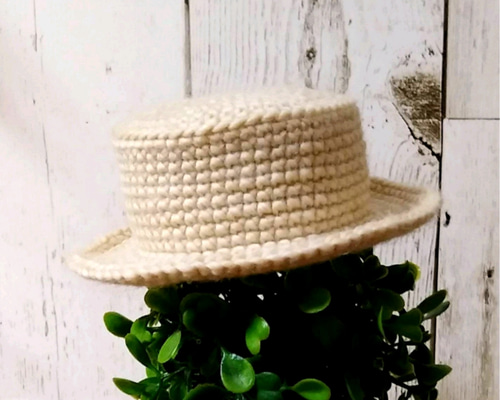 ブライス カンカン帽 秋冬 ミディブライス用 モコモコカンカン帽子 頭囲20cm 帽子(ベビー