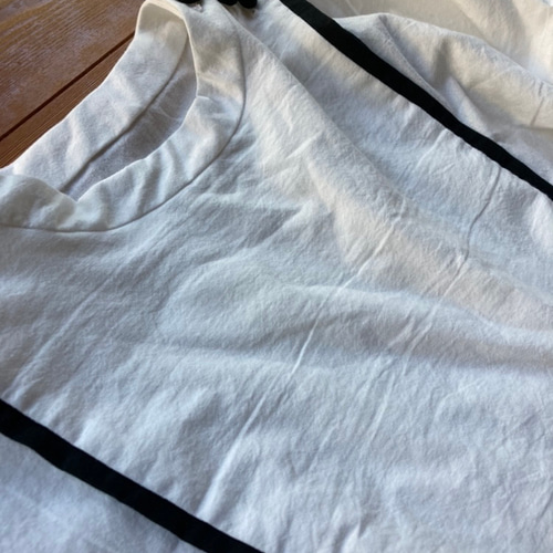 ハンドメイド スタンドカラー パイピング ヨーク ワンピース  