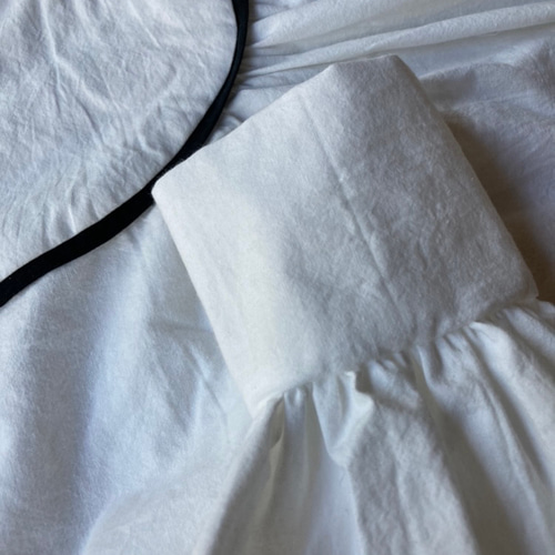 ハンドメイド スタンドカラー パイピング ヨーク ワンピース  