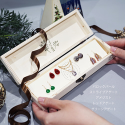 ☆Creema限定★40％OFF！ホリデーコフレ★天然石ジュエリーセット箱付き送料無料　～A 2枚目の画像