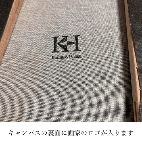 原画・モダンアート【黒にピンクハート】 10cm角 ウェルカムスペースや