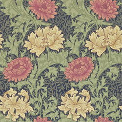 【モリス柄最多の品揃え　高精細画像使用】iPhoneケース　Morris Chrysanthemum　手帳型 4枚目の画像