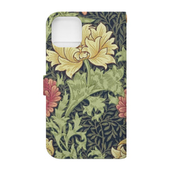 【モリス柄最多の品揃え　高精細画像使用】iPhoneケース　Morris Chrysanthemum　手帳型 2枚目の画像