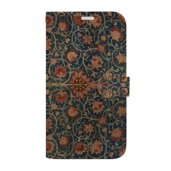 【モリス柄最多の品揃え　高精細画像使用】iPhoneケース　Morris Holland Carpet　手帳型 3枚目の画像