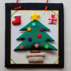 ちりめん細工　シンプルなクリスマスツリー 9枚目の画像