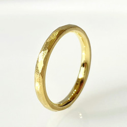 K18 原石テクスチャーリング K18 石畳のストーンテクスチャーリング 指輪・リング kazarito 通販