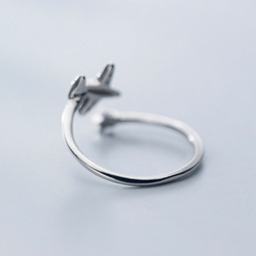 フランスアンティークシルバー925飛行機リング現状