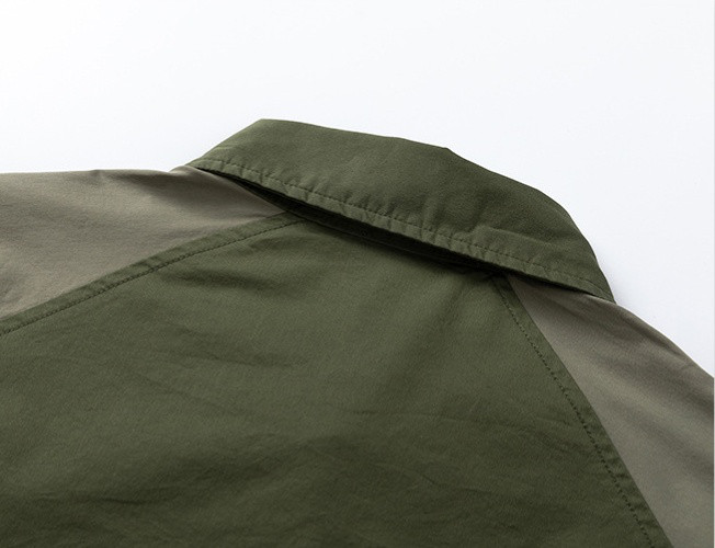 メンズ長袖バイカラーシャツゆったりカジュアルシャツ 2カラー  20.-1159