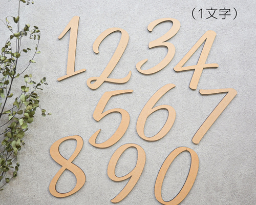 数字バナー・ラージサイズ・font B/Number 0～9】BIG 木製 レター